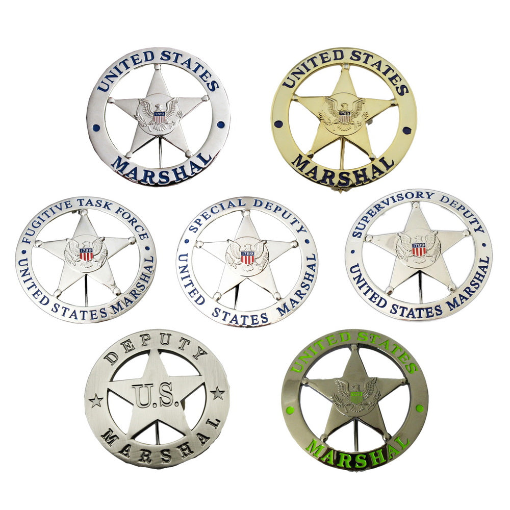 7 USMS US Marshal Badges Set