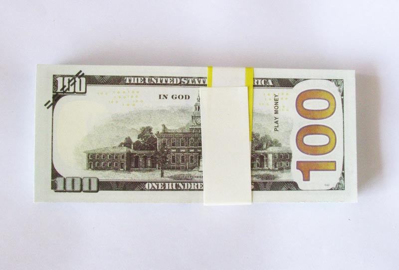 100 Pcs $100 Dollar Paper Play Money Movie Props Banknotes