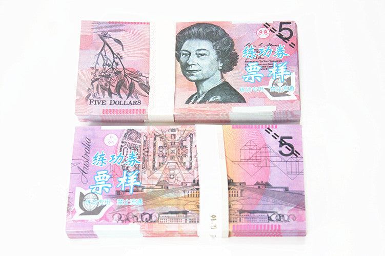 Australian Dollar AUD Banknotes Paper Play Money Movie Props