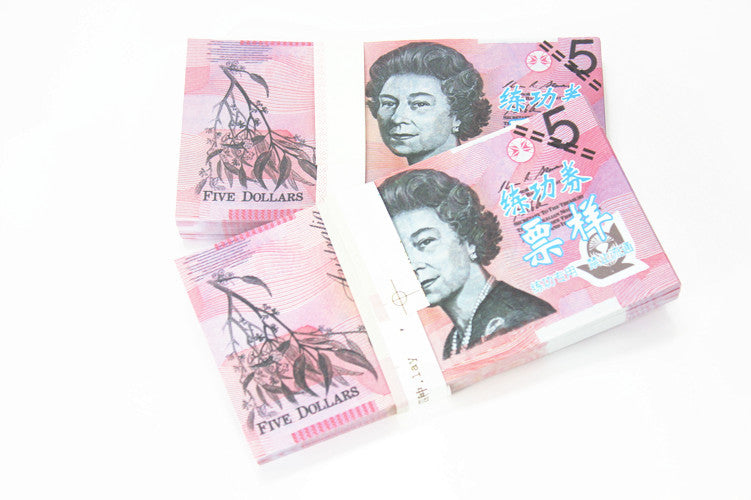 Australian Dollar AUD Banknotes Paper Play Money Movie Props