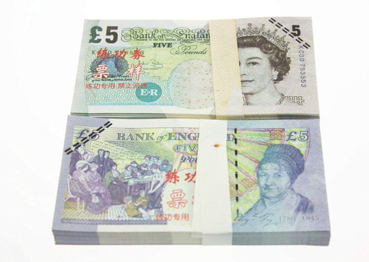 GBP Pound Banknotes Paper Play Money Movie Props