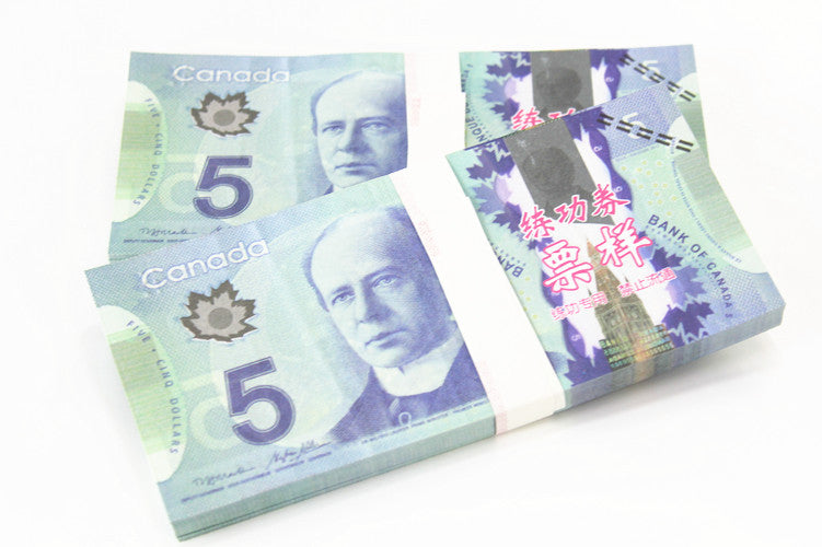 Canadian Dollar CAD Banknotes Paper Play Money Movie Props