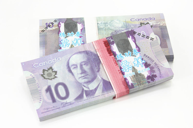 Canadian Dollar CAD Banknotes Paper Play Money Movie Props