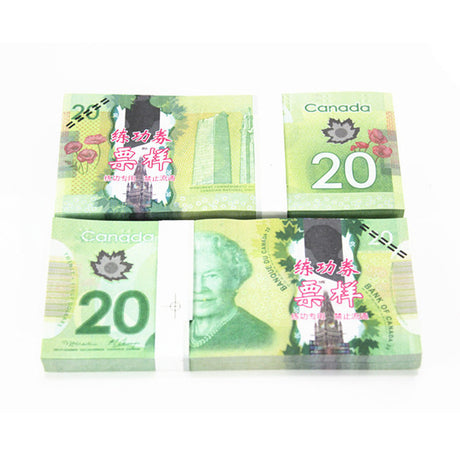 Canadian Dollar CAD Banknotes Paper Play Money Movie Props