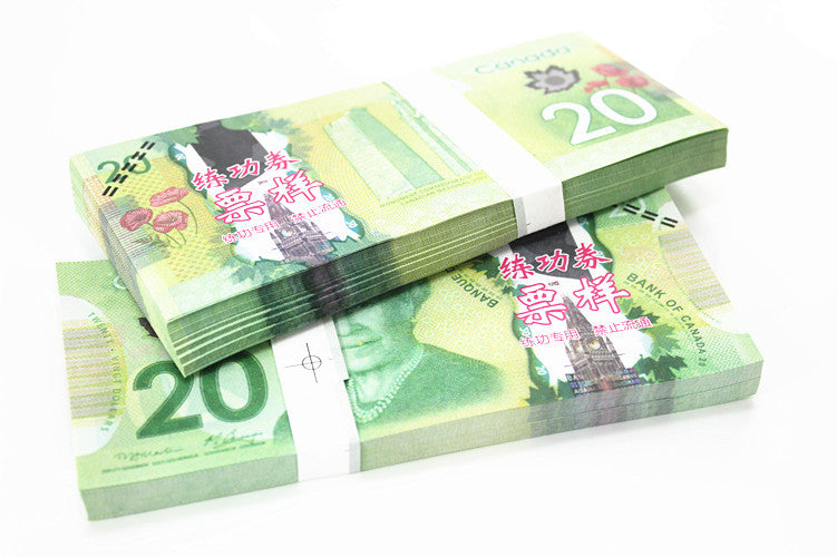 Canadian Dollar CAD Banknotes Paper Play Money Movie Props