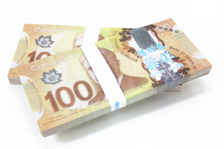 Canadian Dollar CAD Banknotes Paper Play Money Movie Props