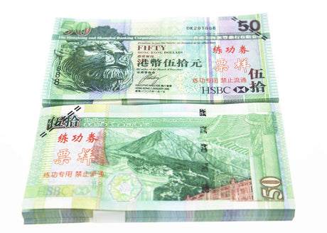 HKD Hong Kong Dollar Banknotes Paper Play Money Movie Props