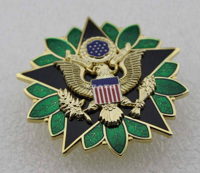 US Army Chief of Staff Office Soldier & Staff Service Badge Solid Copper Replica Movie Props