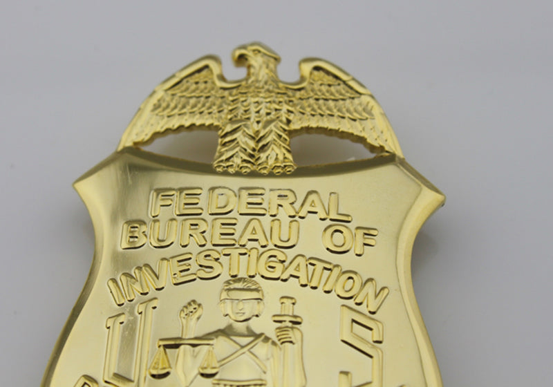 US FBI Special Agent Badge Solid Copper Replica Movie Props (4 optional)