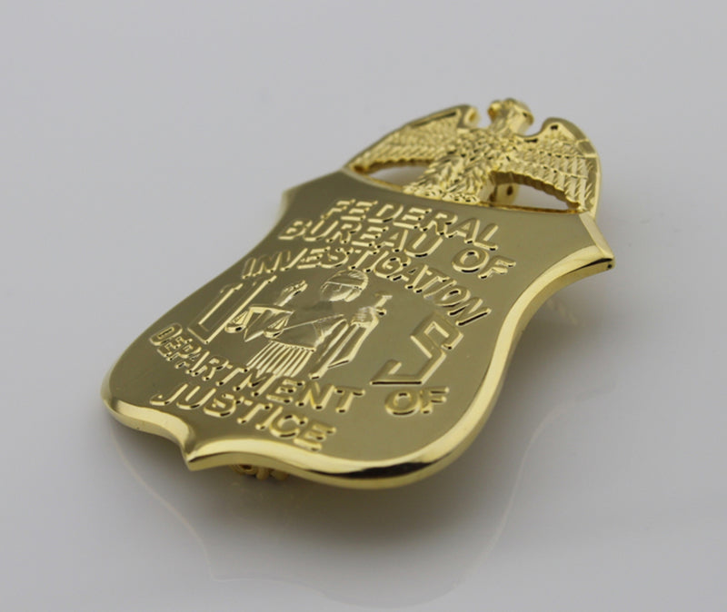 US FBI Special Agent Badge Solid Copper Replica Movie Props (4 optional)