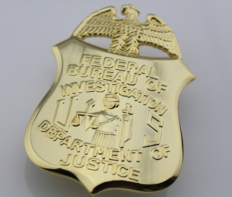 US FBI Special Agent Badge Solid Copper Replica Movie Props (4 optional)