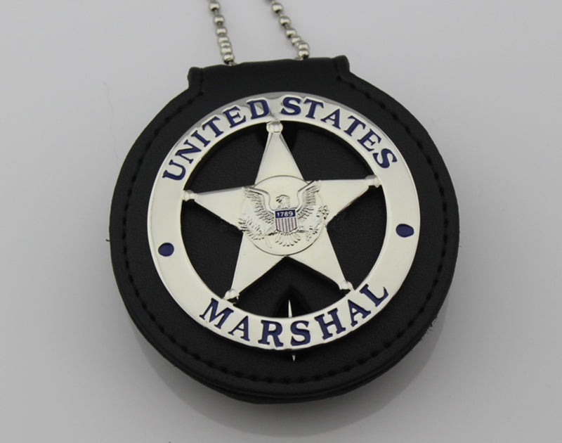 Genuine Leather Holder/ Holster/ Wallet For Multi-size Round or Star Police Badges