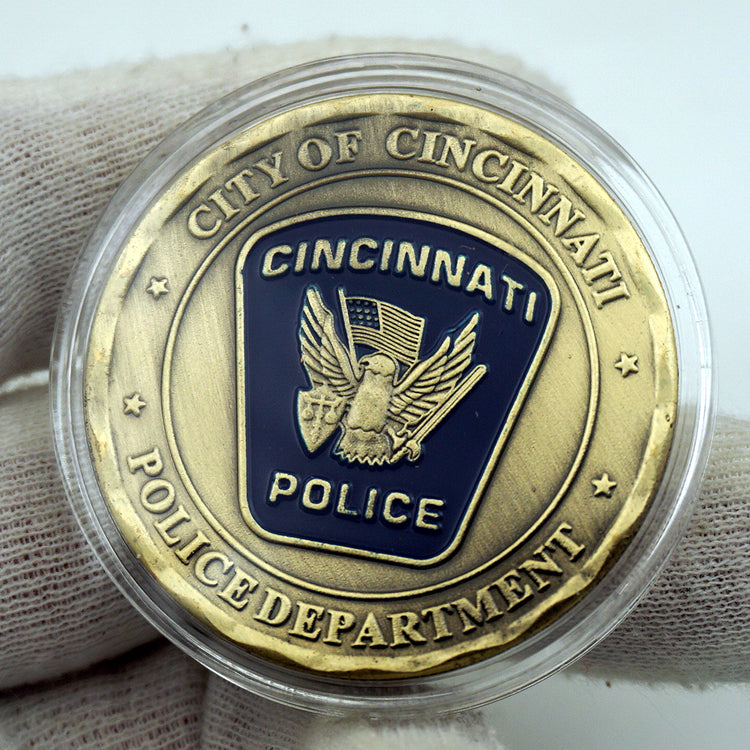 US Cincinnati Police Badge Challenge Coin
