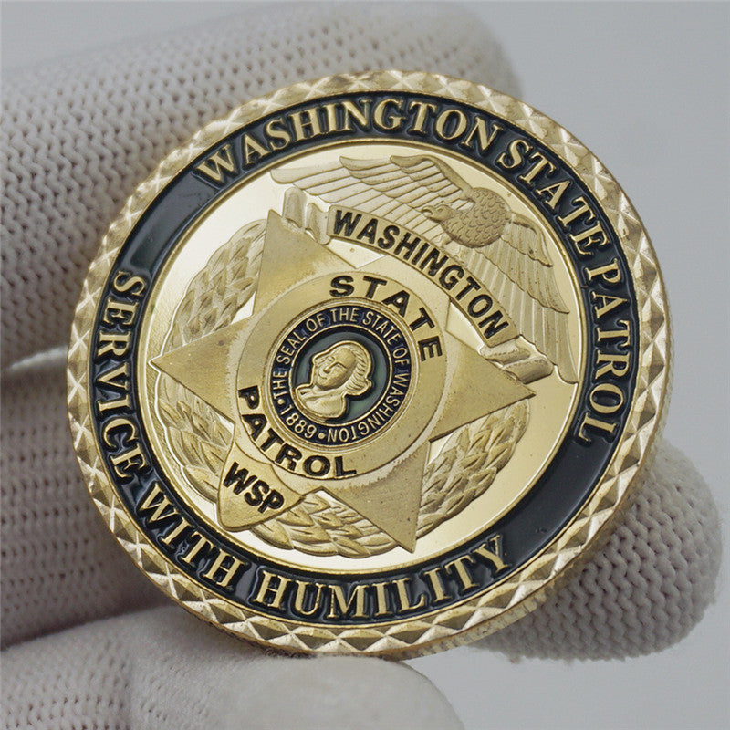 US WSP Washington Patrol Police Badge Challenge Coin