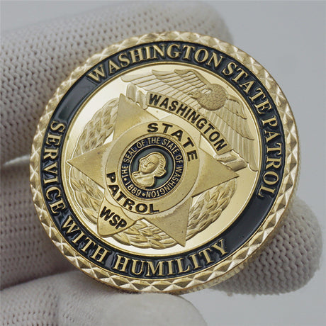 US WSP Washington Patrol Police Badge Challenge Coin