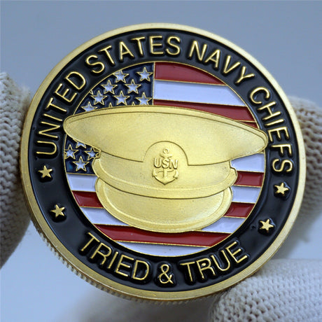 US Navy Chiefs Cap Badge Challenge Coin