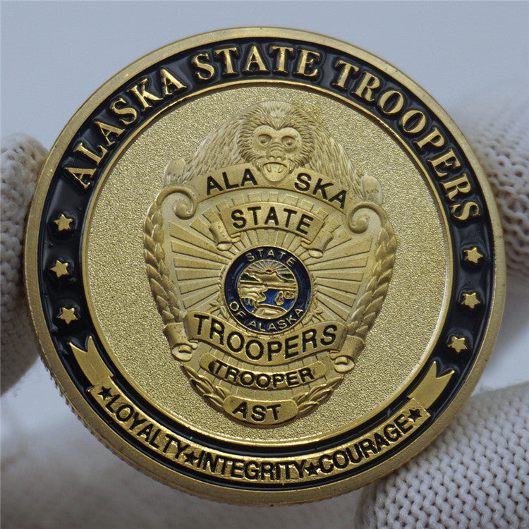 US AST Alaska State Troopers Badge Challenge Coin