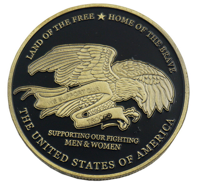US Five Army Badge Navy Army Air force Marine Corps Bald Eagle Challenge Coin