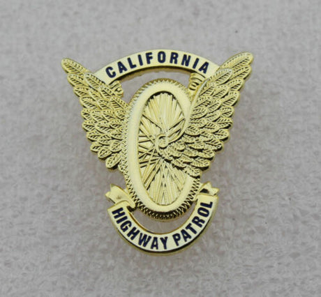 CHP California Highway Patrol Police Badge Motorcycle Wings Mini Pin Movie Props