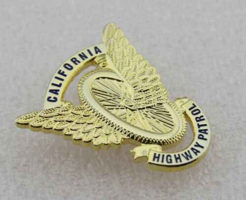 CHP California Highway Patrol Police Badge Motorcycle Wings Mini Pin Movie Props