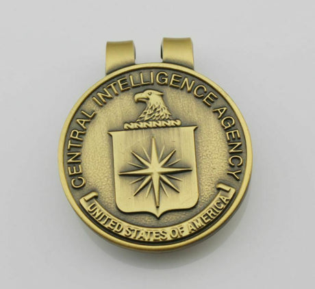 US CIA Badge Solid Copper Pocket Money Clip 1.5"