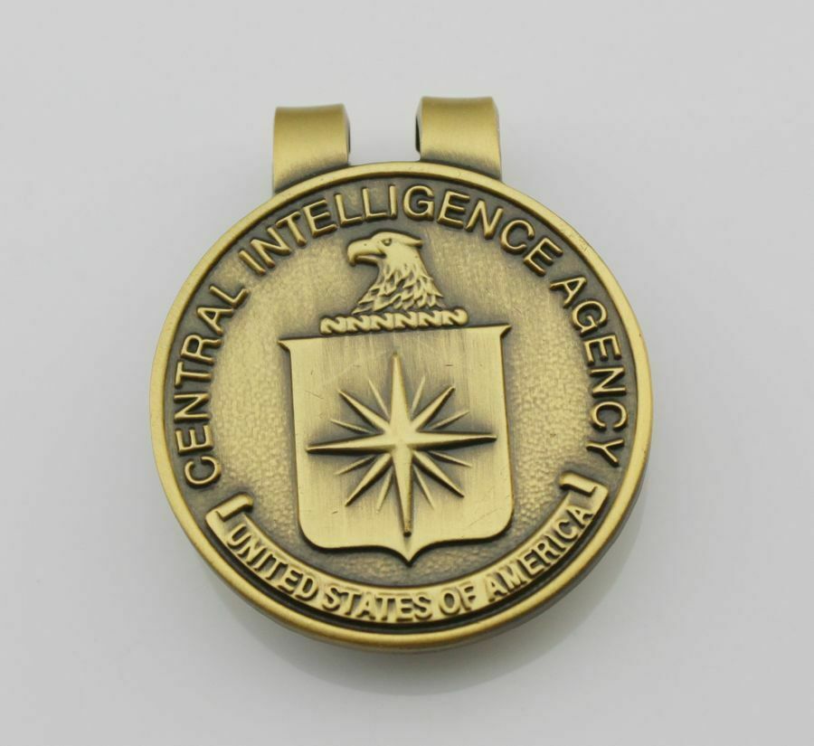 US CIA Badge Solid Copper Pocket Money Clip 1.5"