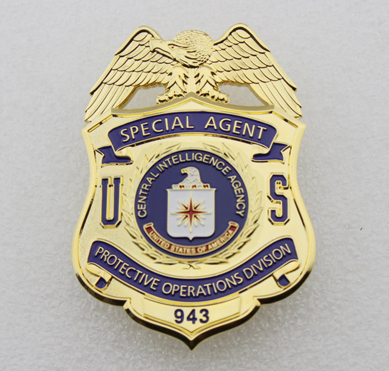 US CIA Special Agent Badge Solid Copper Replica Movie Props (4 optional)