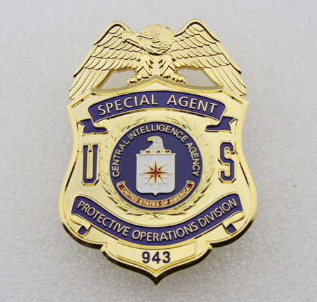 US CIA Special Agent Badge Solid Copper Replica Movie Props (4 optional)