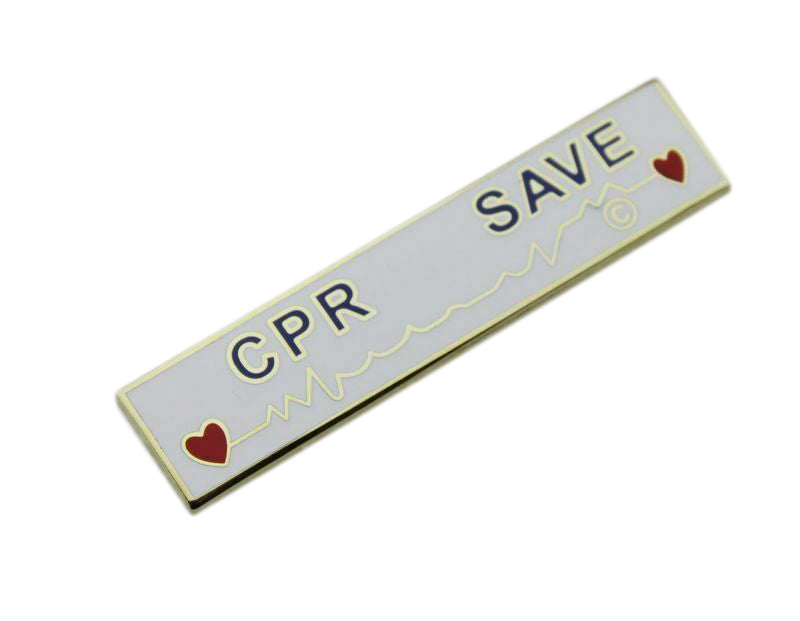 CPR SAVE Citation Bar Rescue Merit Award Commendation Lapel Pin