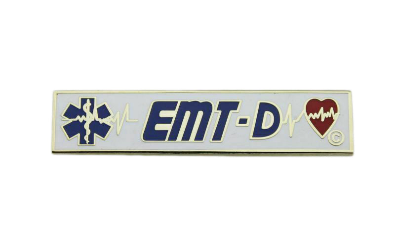 EMT-D Citation Bar Emergency Medical Technician Merit Award Commendation Lapel Pin