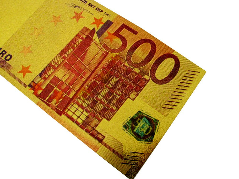 7 Pieces of EURO Gold Foil Prop Money Novelty Notes Banknotes Set