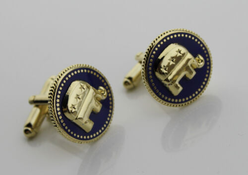 US President Republican Elephant Cufflinks/ Lapel Pin/ Tie Clip