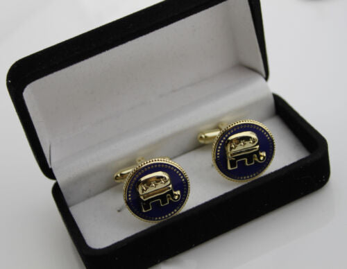 US President Republican Elephant Cufflinks/ Lapel Pin/ Tie Clip