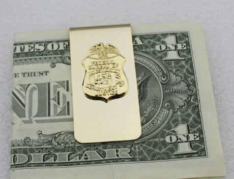 FBI Department Of Justice Metal Badge Money Clip