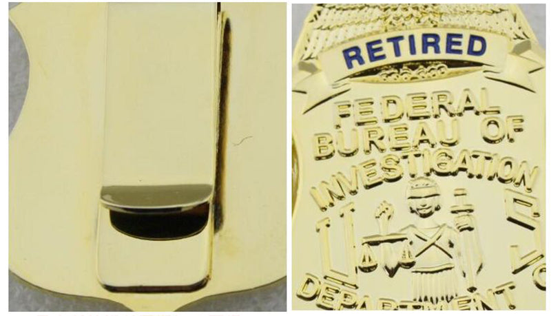 FBI Department of Justice Retired Clip-type Small Badge Replica Props 38*55mm