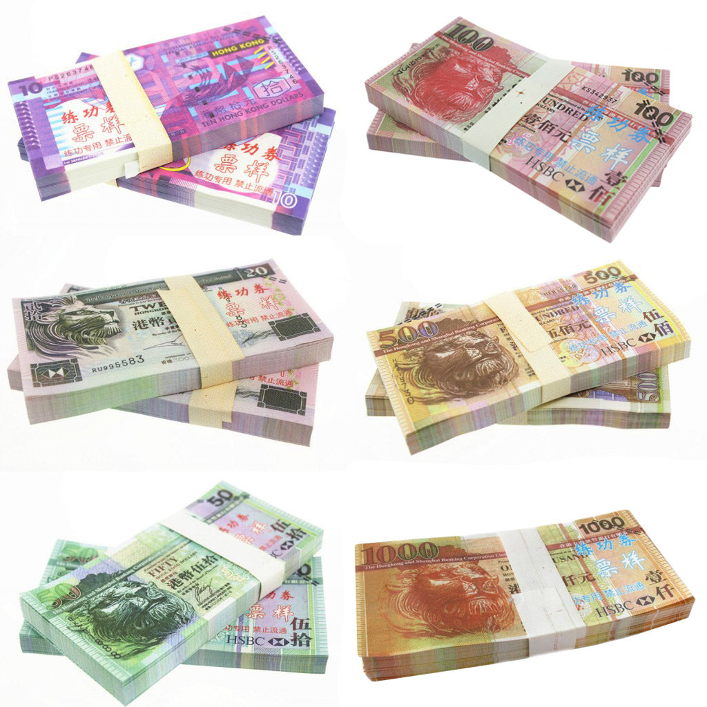 HKD Hong Kong Dollar Banknotes Paper Play Money Movie Props