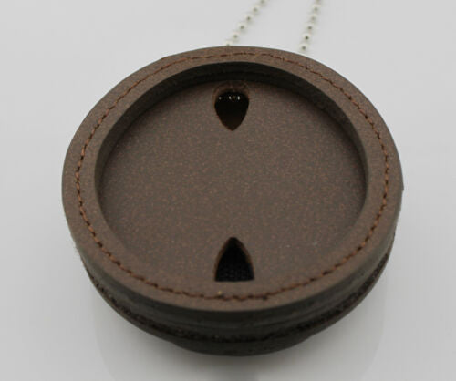 Support découpé en cuir véritable avec clip de ceinture en chaîne pour maréchal américain rond et autres insignes de police marron