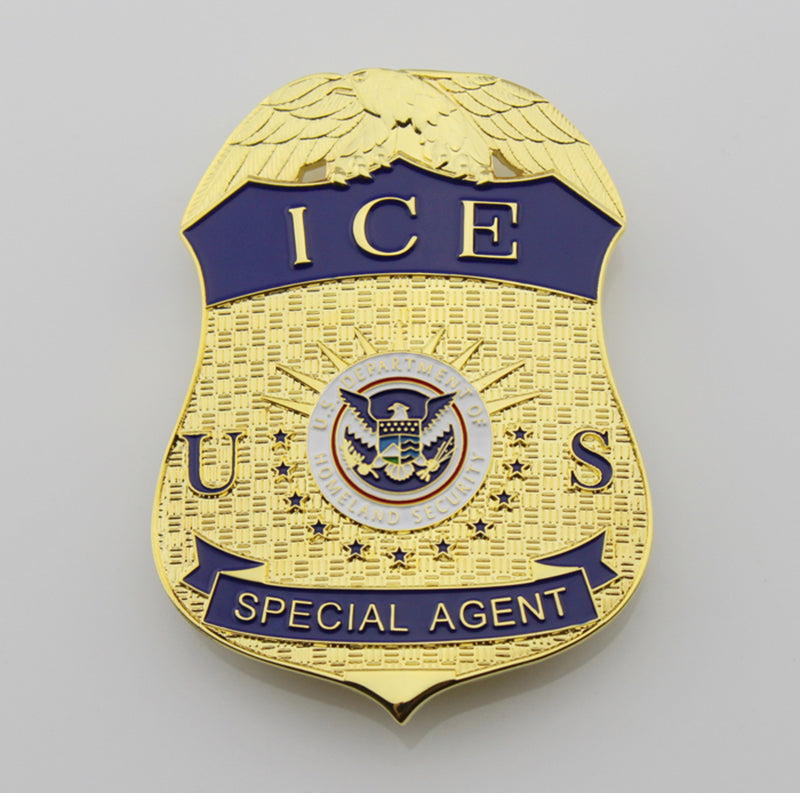US ICE Special Agent Badge Solid Copper Replica Movie Props