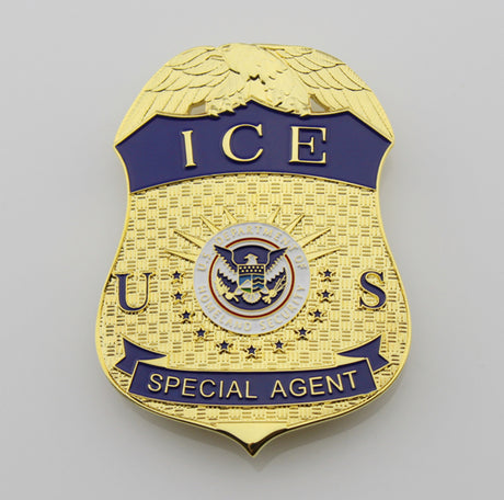 US ICE Special Agent Badge Solid Copper Replica Movie Props