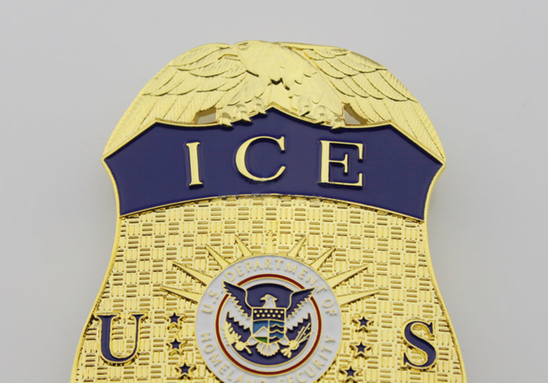 US ICE Special Agent Badge Solid Copper Replica Movie Props
