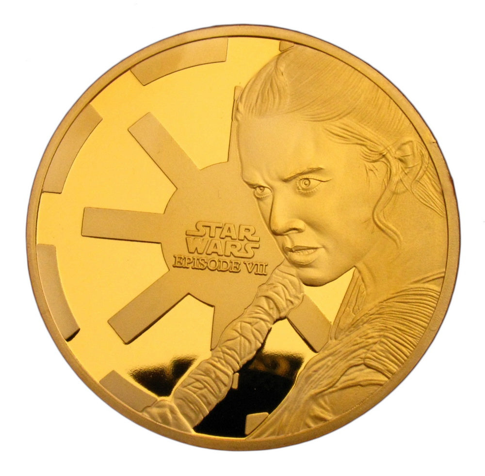 2016 Star Wars: The Force Awakens Kylo Ren Rey 24K Gold Plated Coin