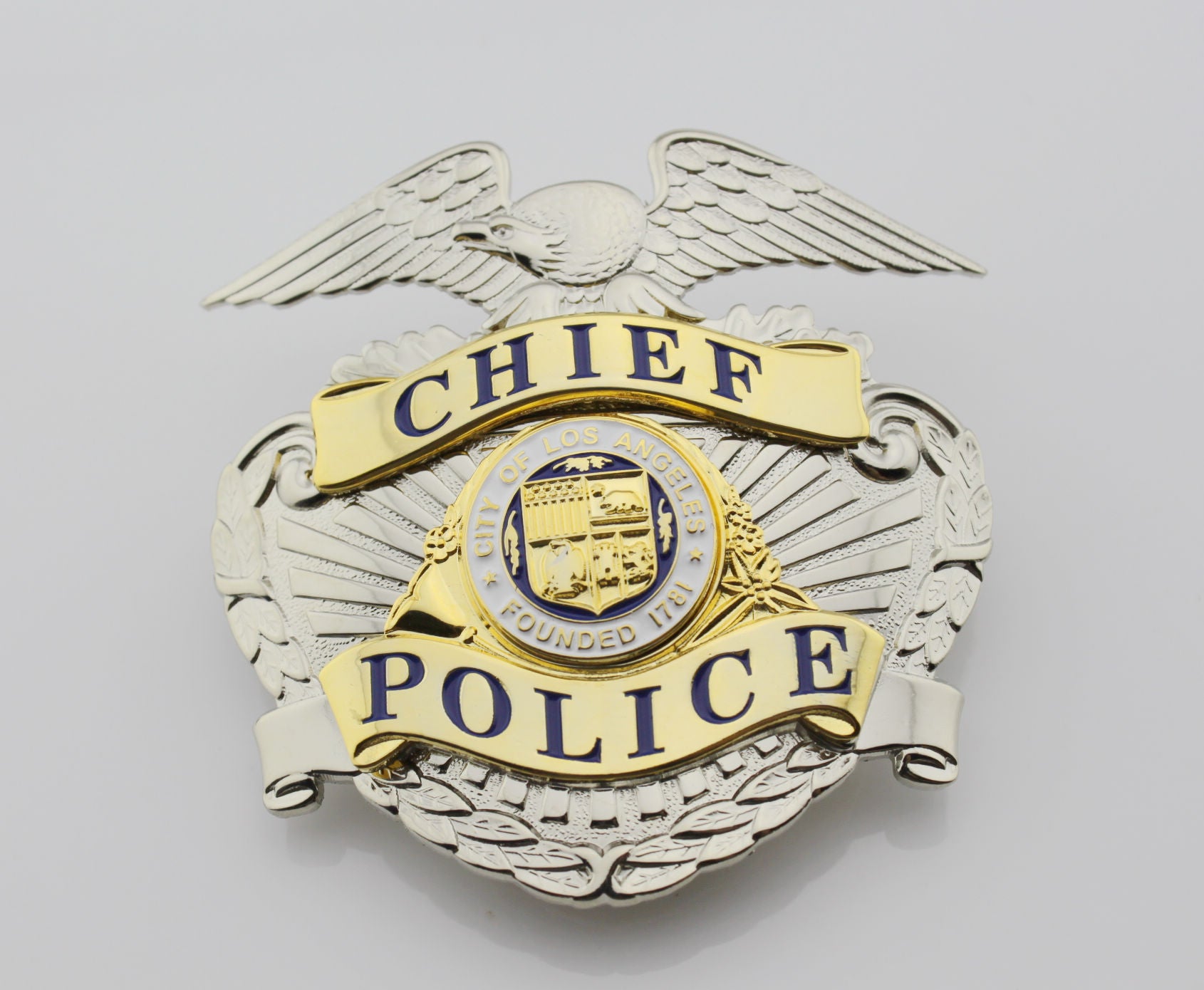 LAPD Los Angeles Police Cap Badge Hat Insignia Replica Movie Props
