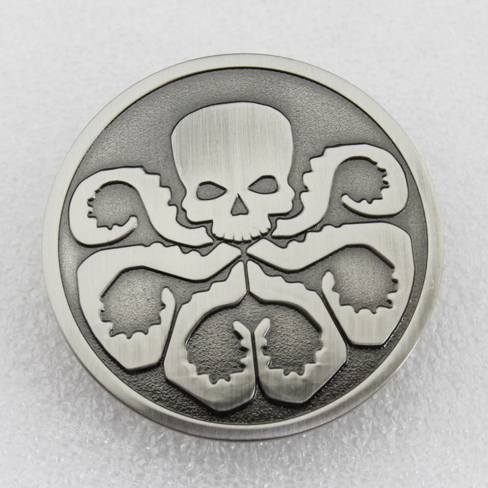 Agents of S.H.I.E.L.D. Hydra Logo Badge Brooch Cosplay Movie Props