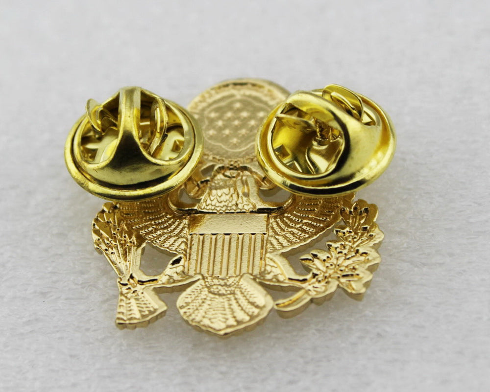 A Pair of US National Emblem Shoulder Collar Hat Cap Badge Cosplay Movie Props