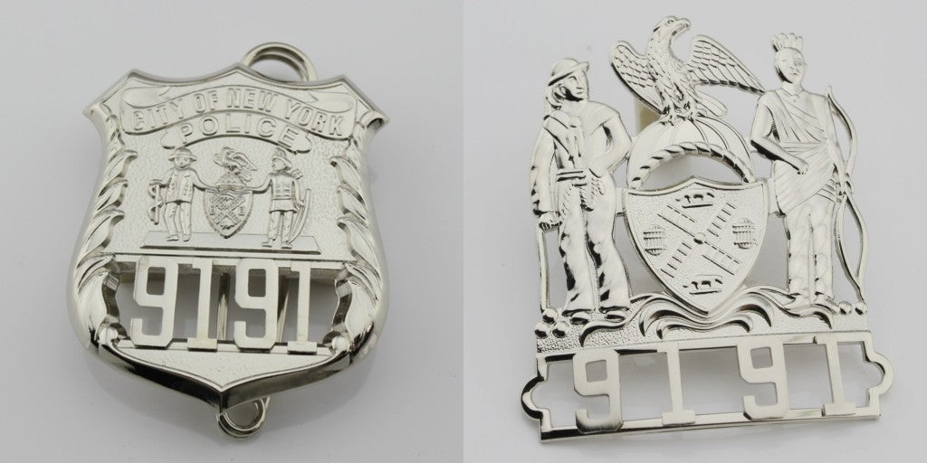 NY New York Police Detective Badge/Cap Badge Replica Movie Props No. 9191