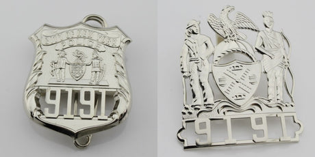 NY New York Police Detective Badge/Cap Badge Replica Movie Props No. 9191