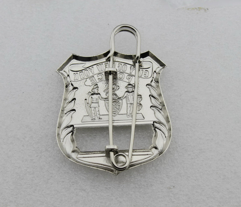 NY New York Police Officer Badge Replica Movie Props *Customizable Badge Number*