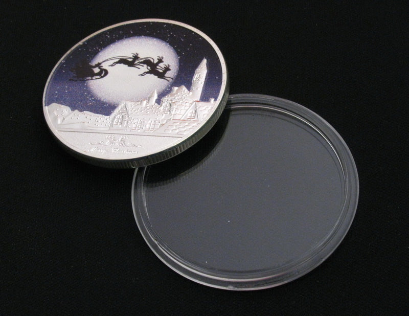 Christmas Eve Merry Christmas & Happy New Year Colored Commemorative Coins