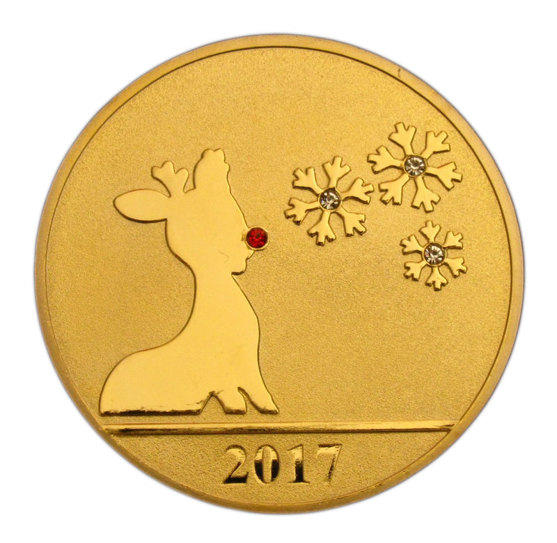 Santa Claus Merry Christmas Xmas Deer New Year Gift Commemorative Coins