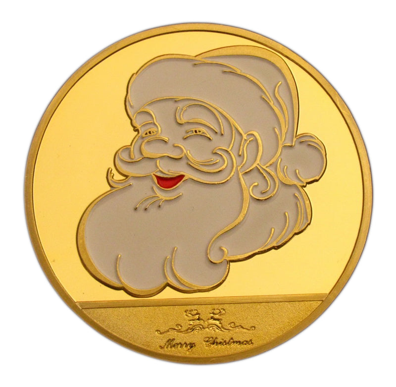 Santa Claus Merry Christmas Xmas Deer New Year Gift Commemorative Coins